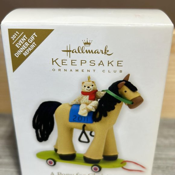 Hallmark Keepsake Ornament A PONY FOR CHRISTMAS #2 in  Lot of 2 Hallmark Pony for Christmas Oranments